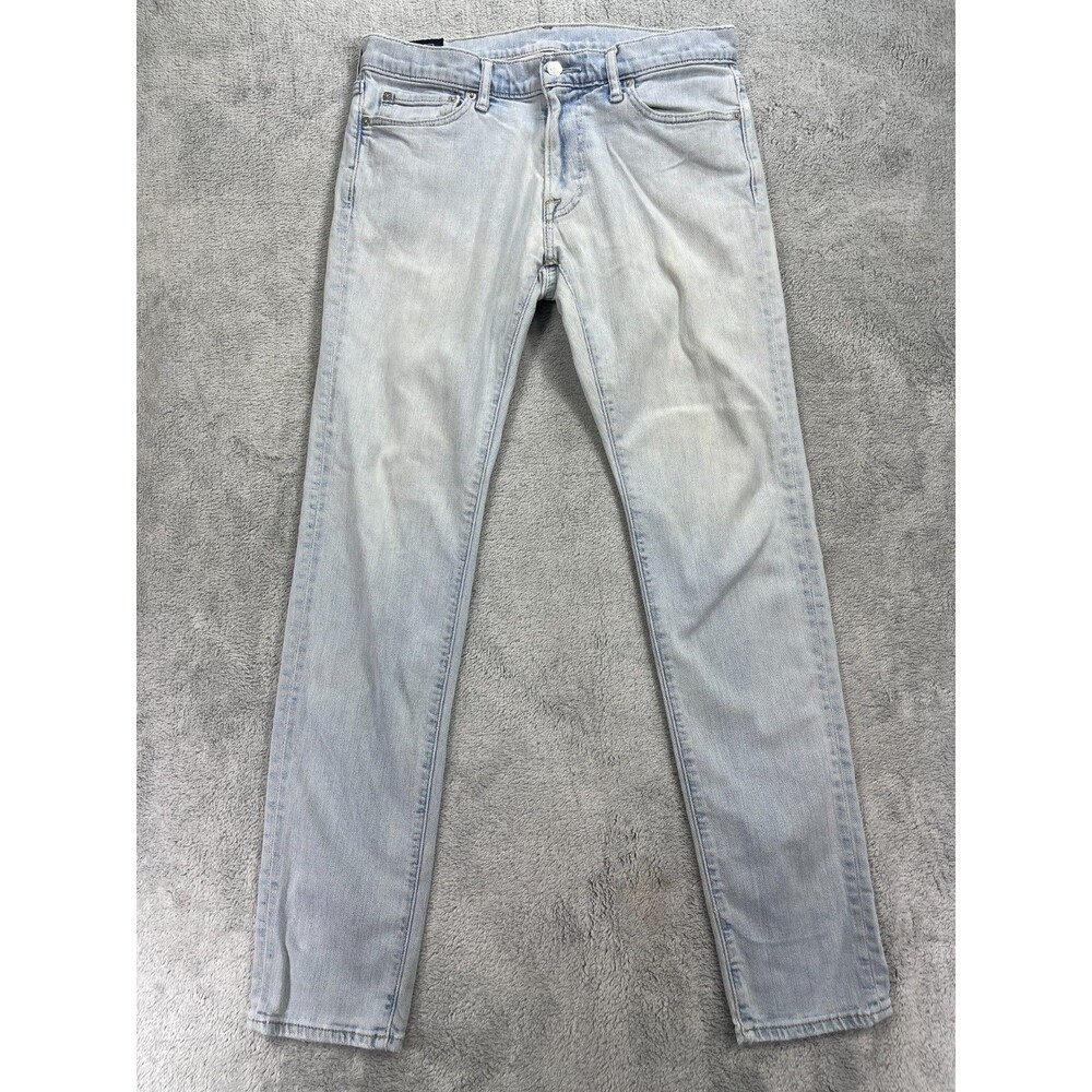 Abercrombie & Fitch Jeans Mens 30 Light Blue Skinny Fit Stretch Distressed Denim
